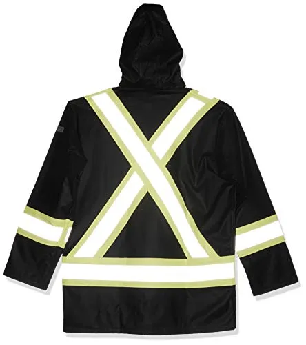 Pioneer V3520170 FR Oil & Chemical Resistant Rain Jacket - Hi-Vis Lightweight