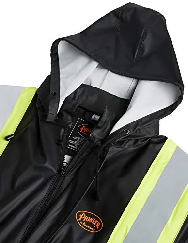 Pioneer V3520170 FR Oil & Chemical Resistant Rain Jacket - Hi-Vis Lightweight