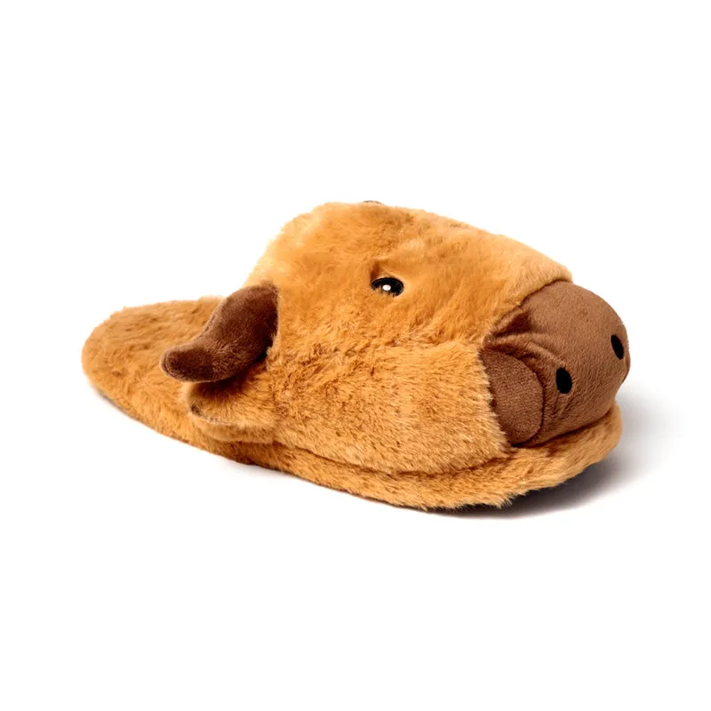 Plush Slippers - Highland Coo