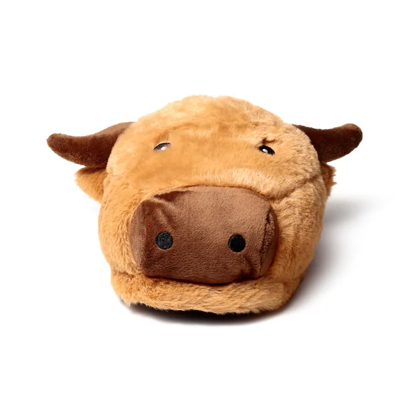 Plush Slippers - Highland Coo