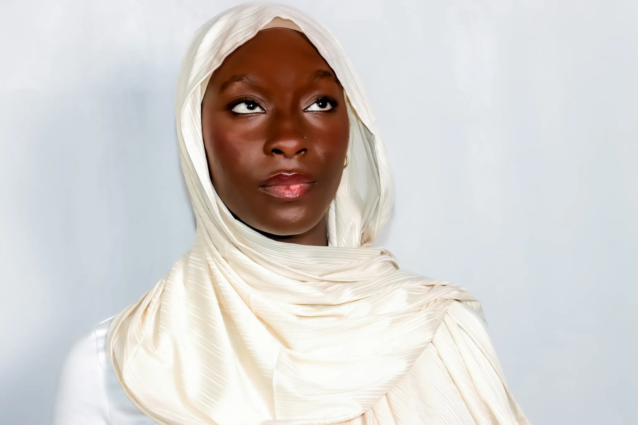 Premium Ribbed Jersey Cream Hijab