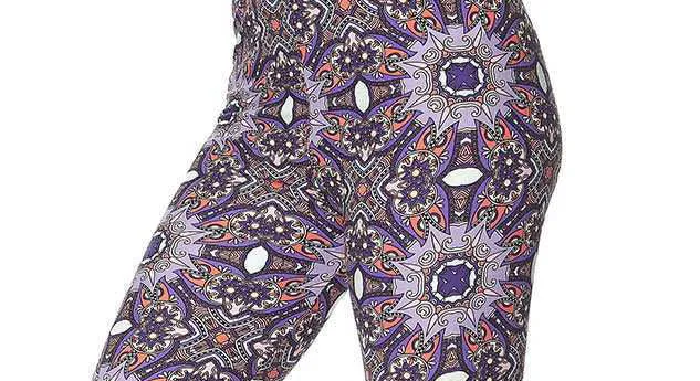 Purple Posy Floral Leggings
