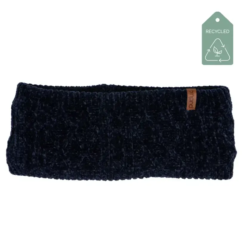 Recycled Headband - Chenille Knit Bluesail