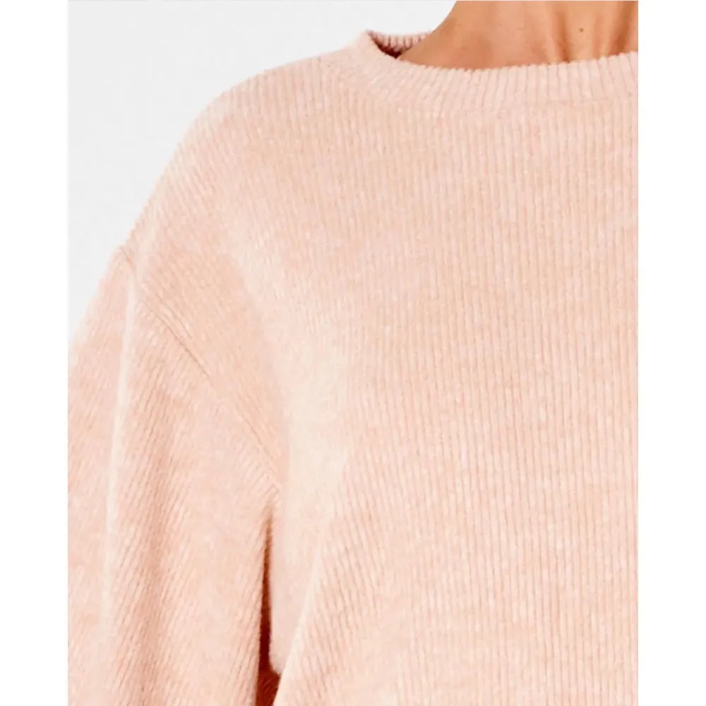 RIP CURL COZY CROP CREW NECK FLEECE TAN MARLE
