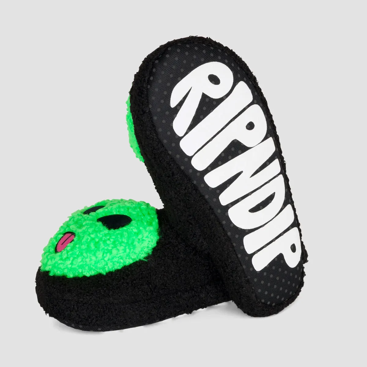 Ripndip Lord Alien Plush Face House Slippers Black