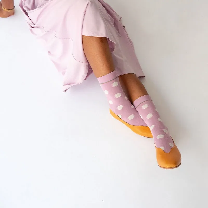 Rosewood Polka Dot  Socks