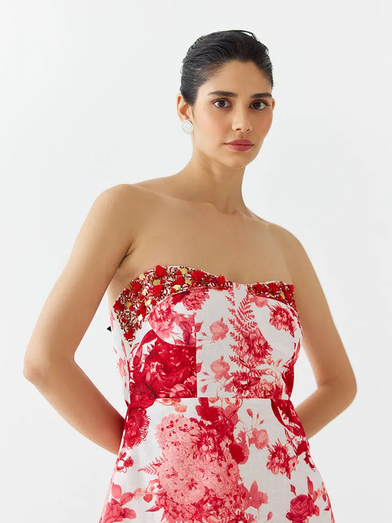 Ruby Chintz Tiered Dress
