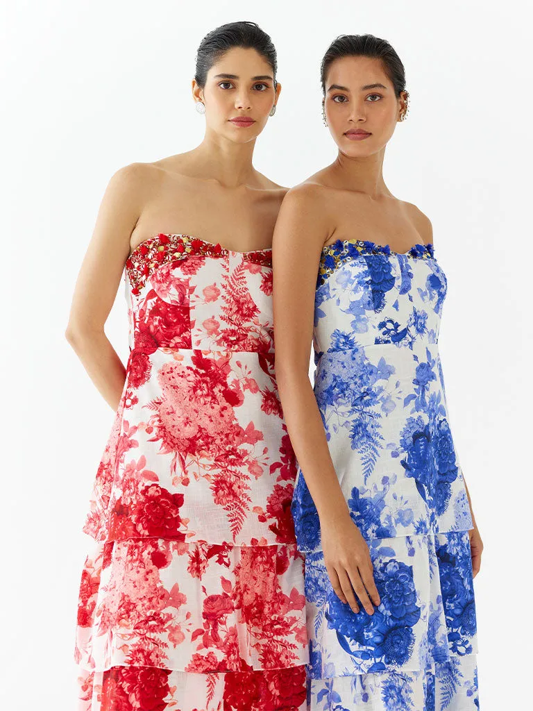 Ruby Chintz Tiered Dress