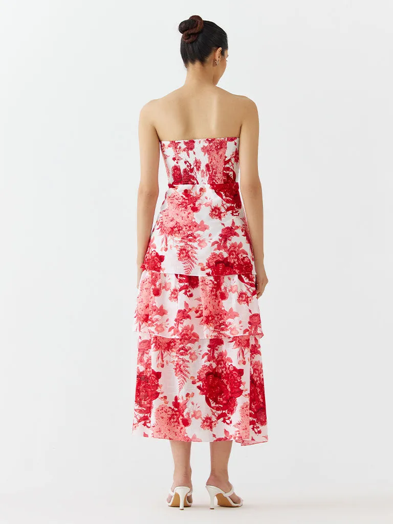 Ruby Chintz Tiered Dress