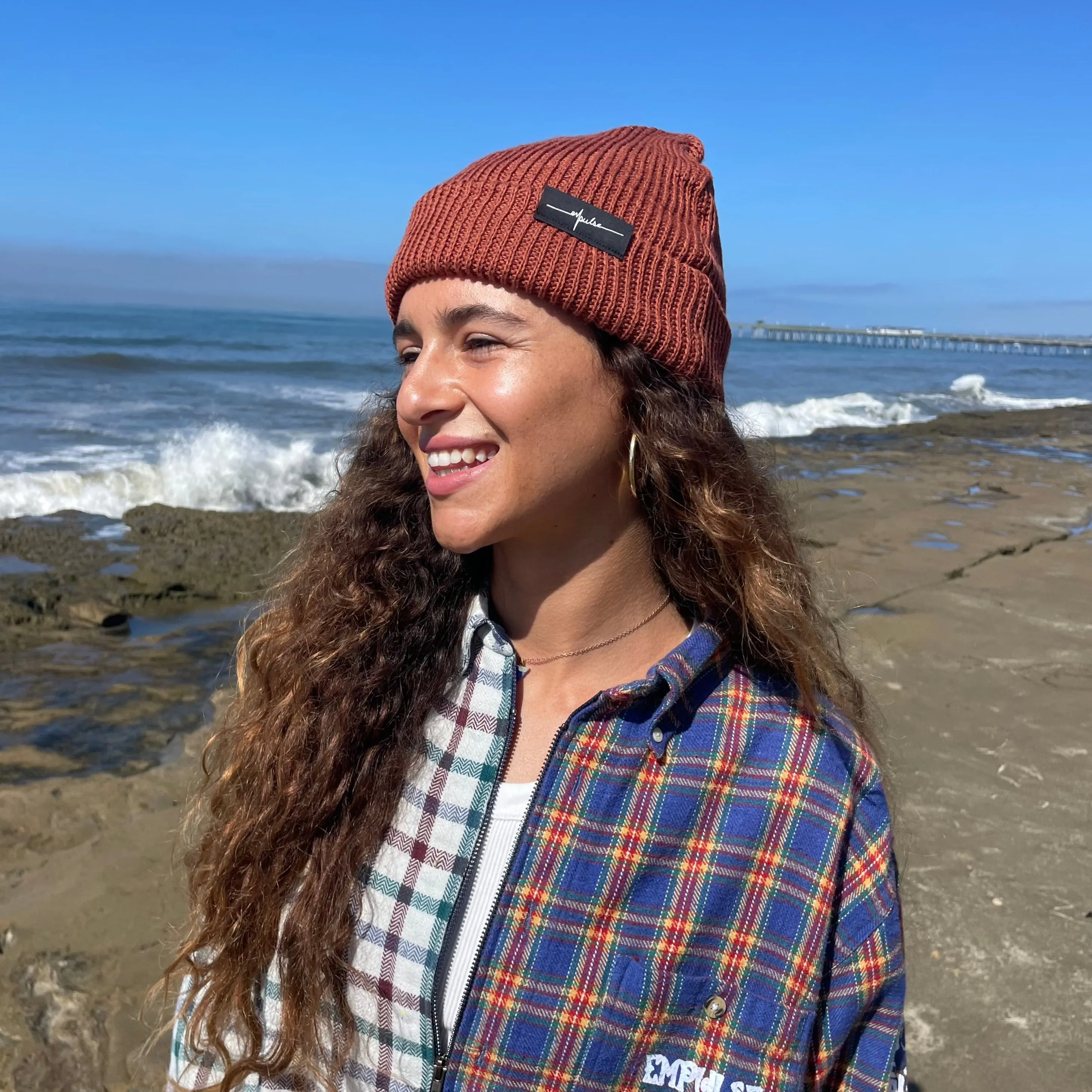 Rust Knit Beanie