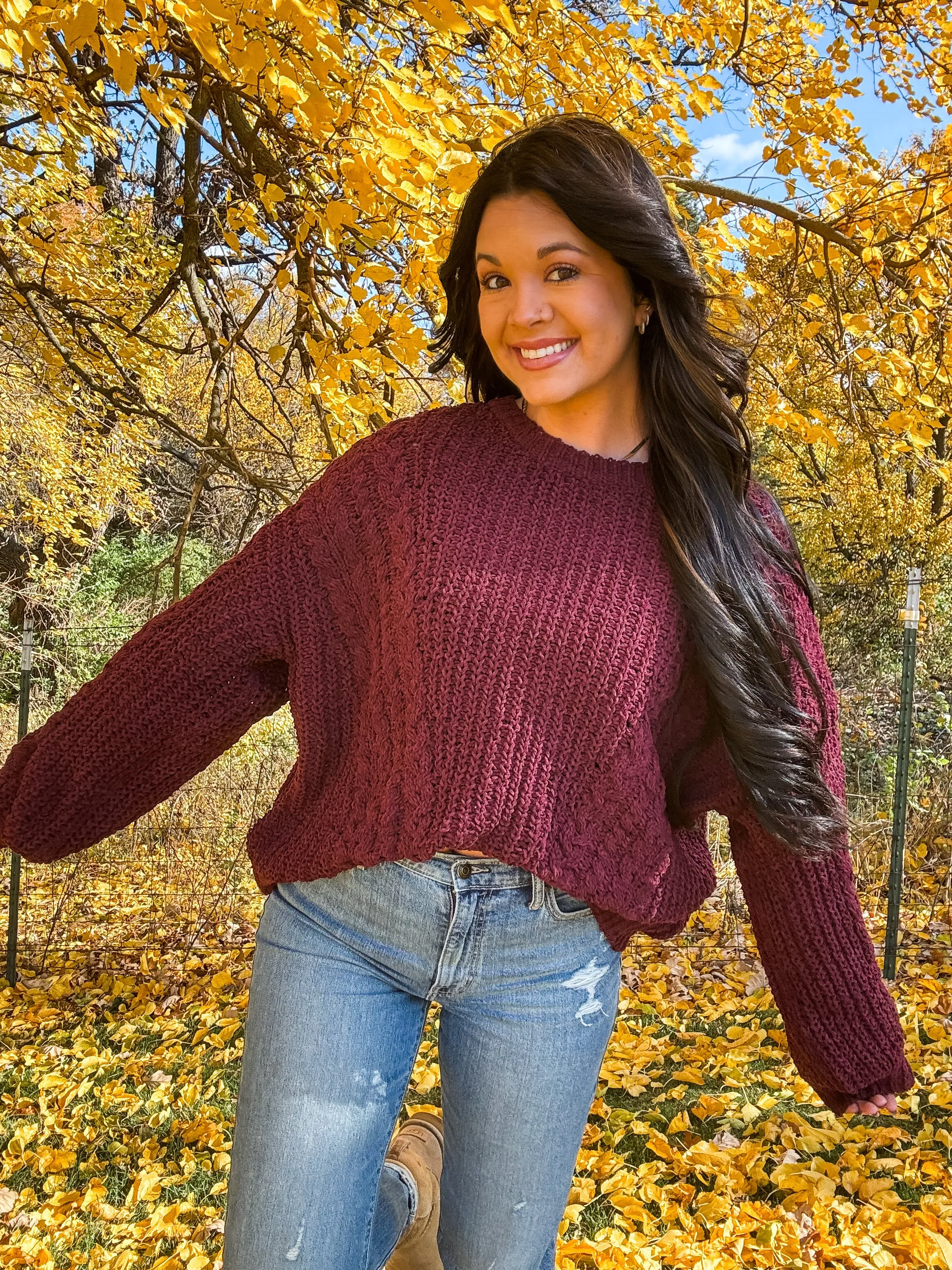 SENDING LOVE SWEATER-EGGPLANT