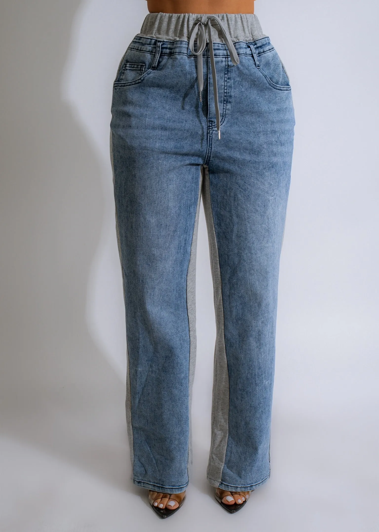 She's Cool Denim Pant Grey
