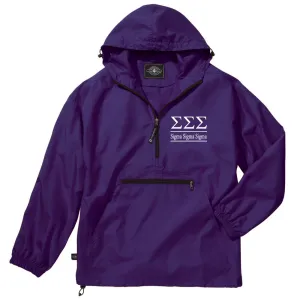 Sigma Sigma Sigma Classic Solid Lightweight Pullover Windbreaker