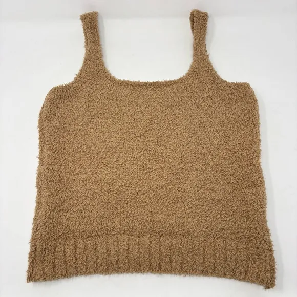 Skims Cozy Knit Tank and Shorts Set Camel Size Small Medium