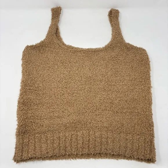 Skims Cozy Knit Tank and Shorts Set Camel Size Small Medium