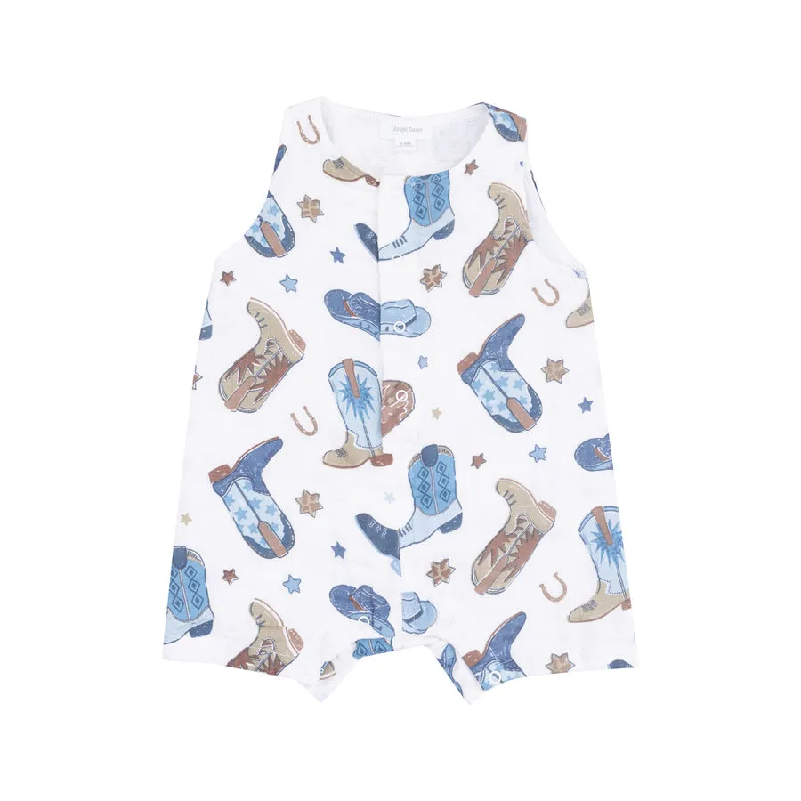 Sleeveless Shortie Romper | Cowboy Boots