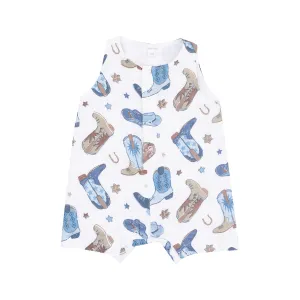 Sleeveless Shortie Romper | Cowboy Boots