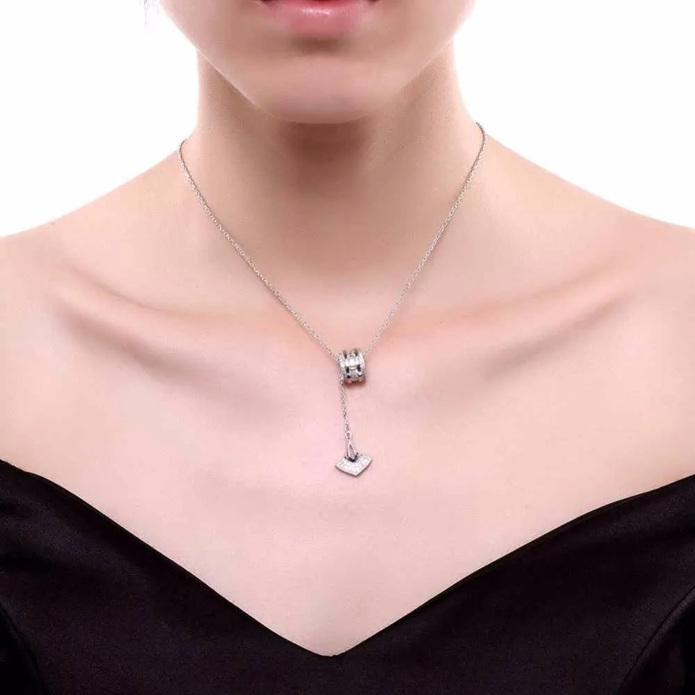 Solid 925 Sterling Silver Pendant Necklace Accessories Design Fashion Party Necklaces & Pendants For Women
