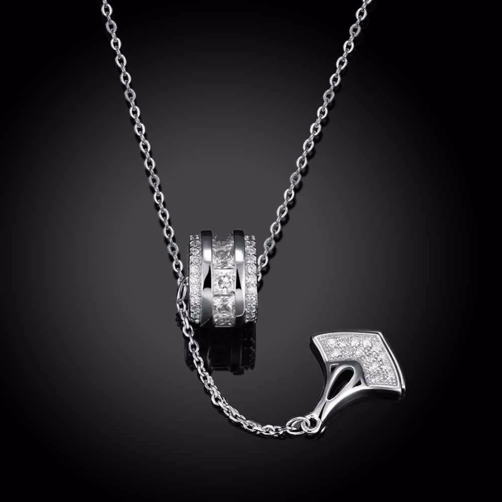 Solid 925 Sterling Silver Pendant Necklace Accessories Design Fashion Party Necklaces & Pendants For Women
