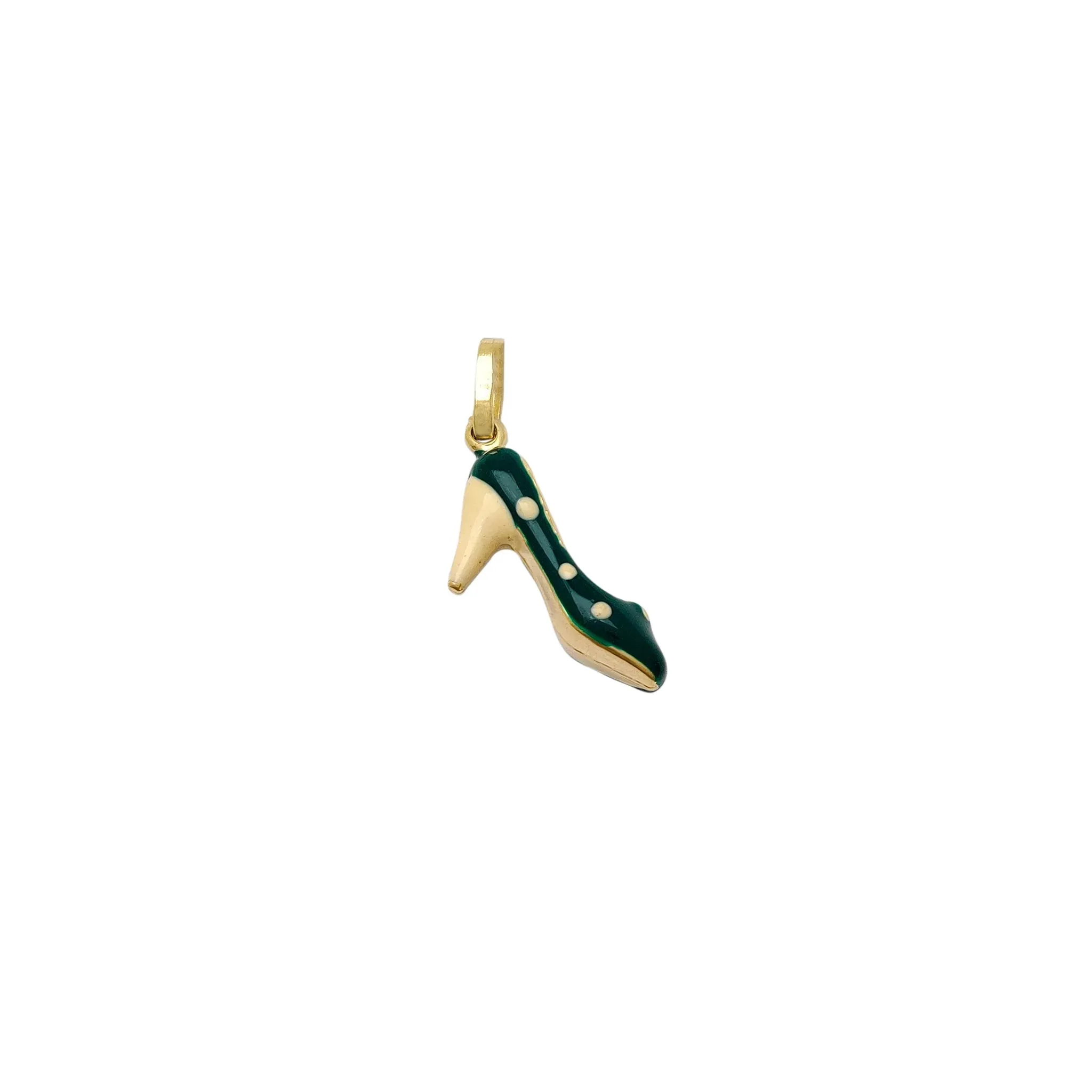 Spotted Green High Heels Pendant (14K)