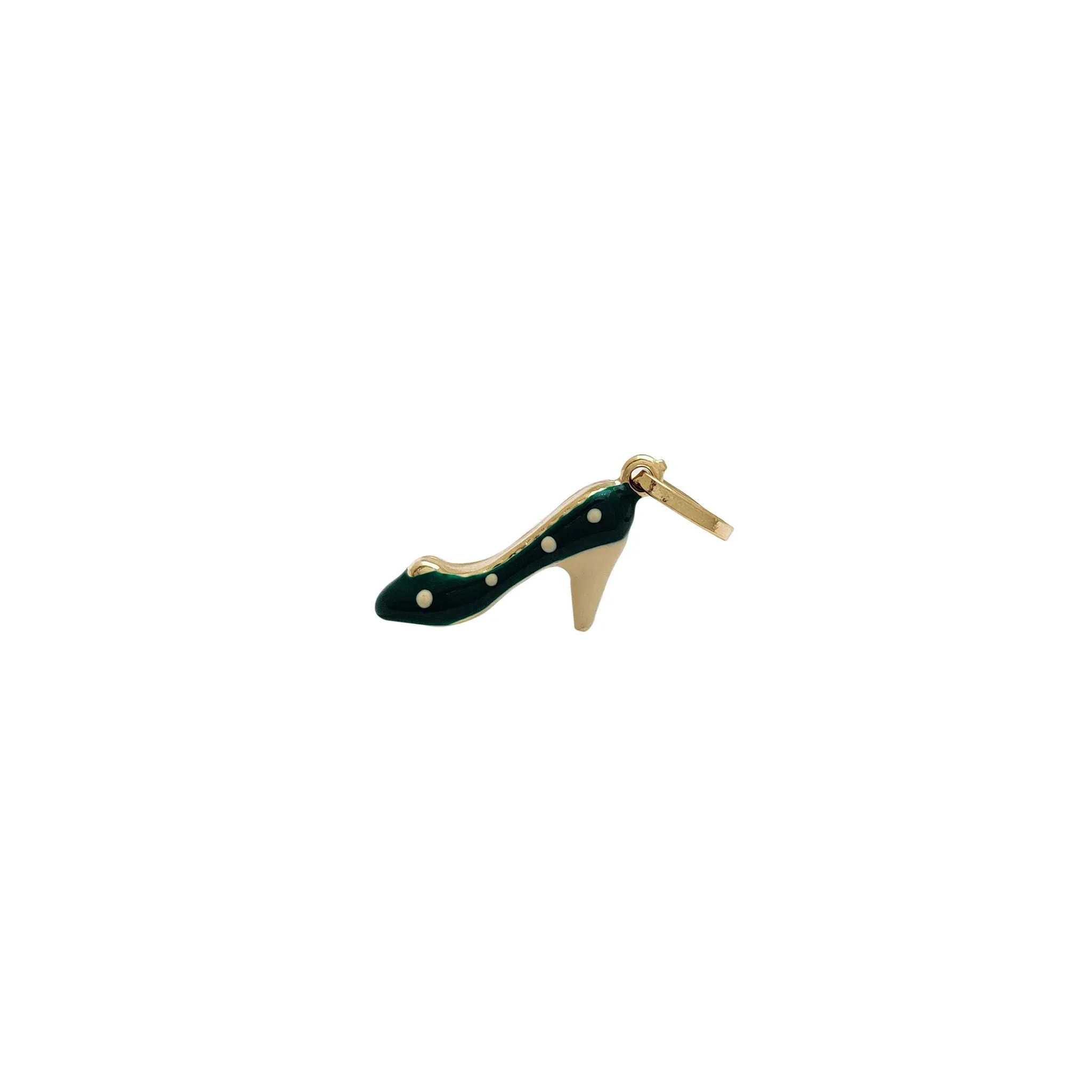 Spotted Green High Heels Pendant (14K)