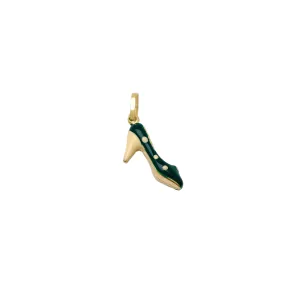 Spotted Green High Heels Pendant (14K)