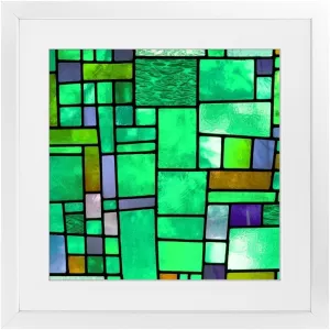 Stained in Green Framed Print