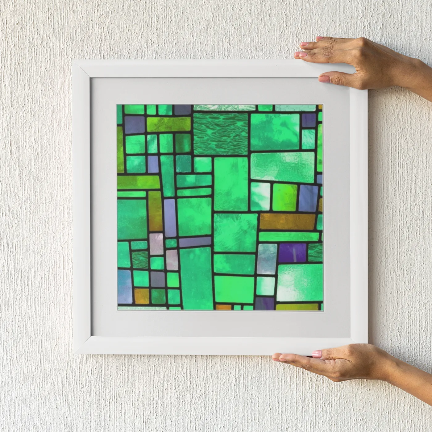 Stained in Green Framed Print
