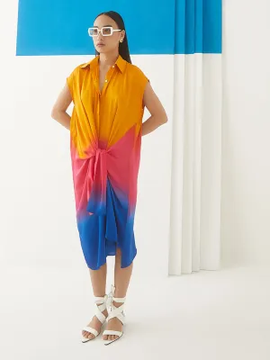 Sunset Tie Dye Knot Dress