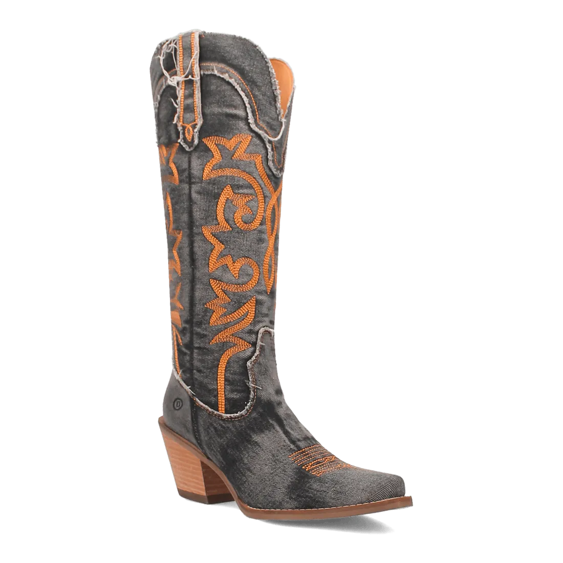 Texas Tornado Black Denim Boots by Dingo