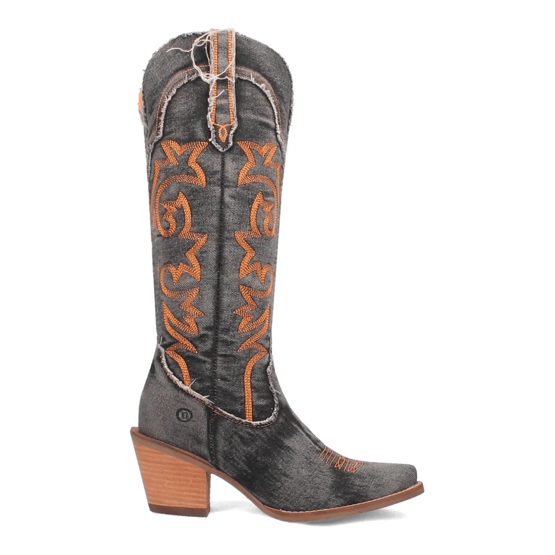 Texas Tornado Black Denim Boots by Dingo