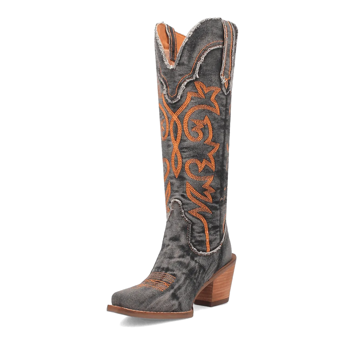 Texas Tornado Black Denim Boots by Dingo