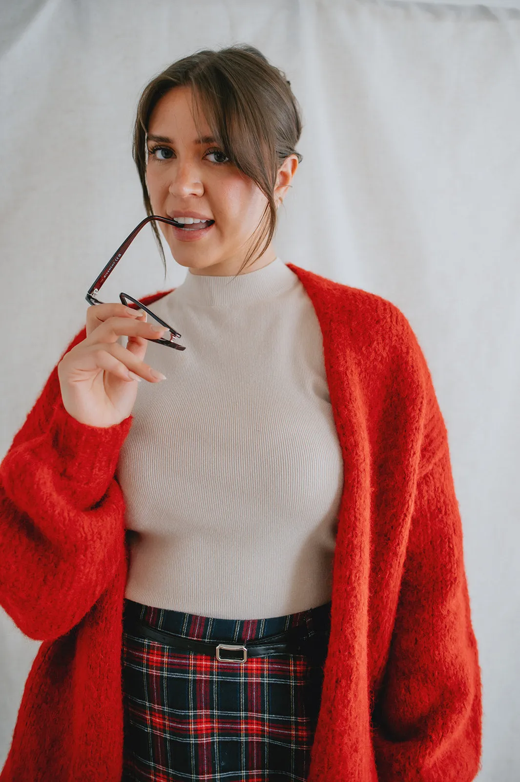 The Marlowe Cardigan - Taylor's Red