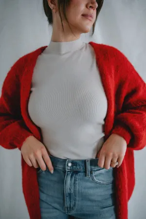 The Marlowe Cardigan - Taylor's Red