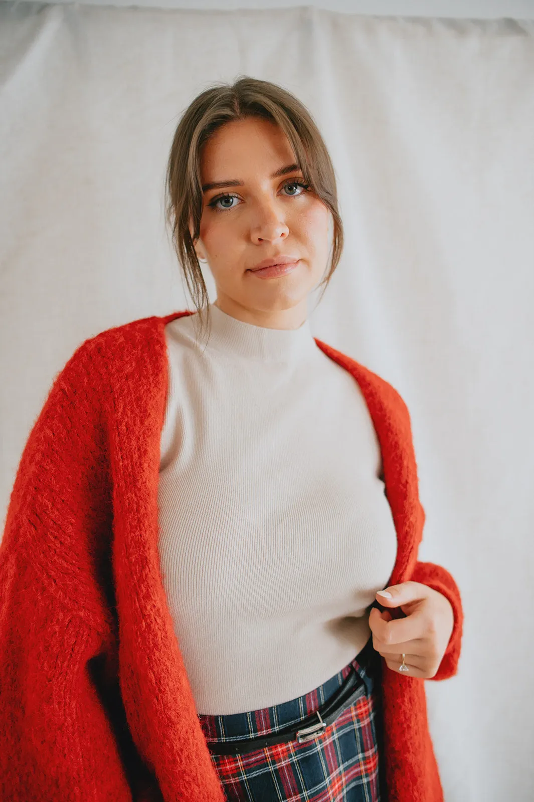 The Marlowe Cardigan - Taylor's Red