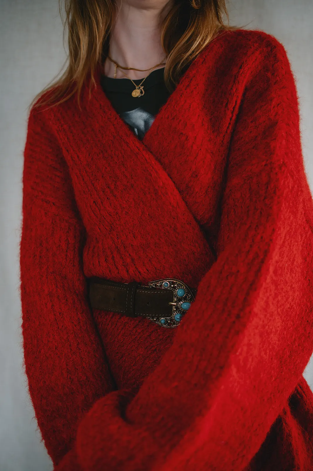 The Marlowe Cardigan - Taylor's Red