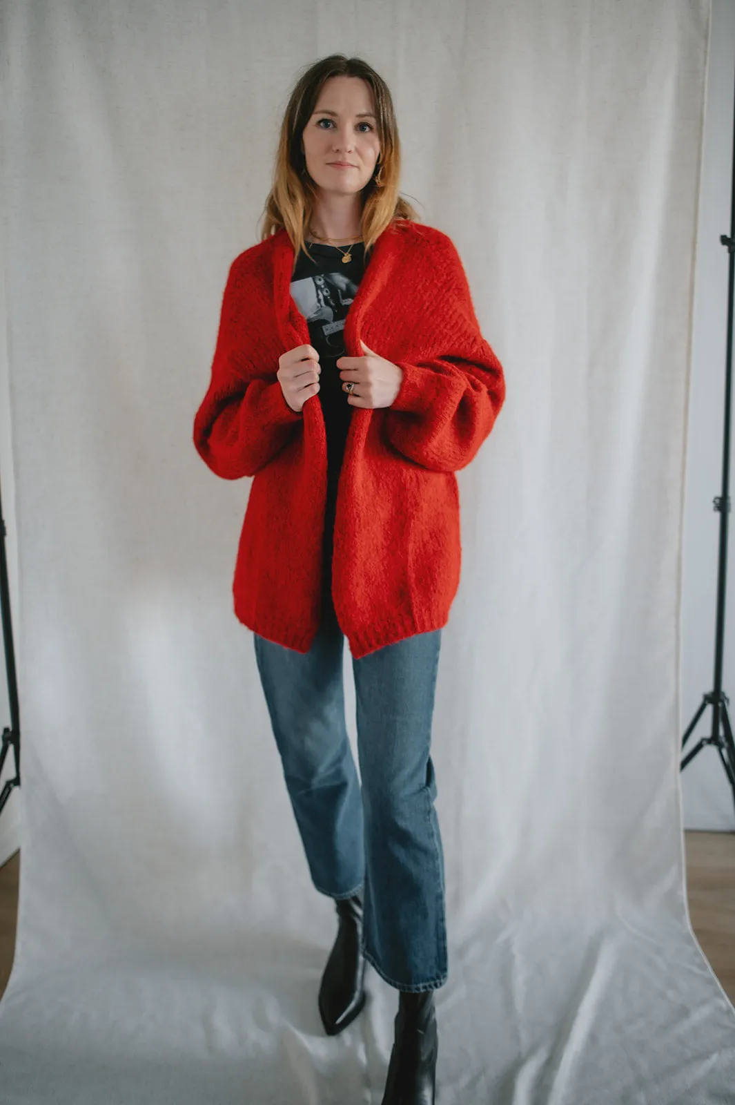 The Marlowe Cardigan - Taylor's Red