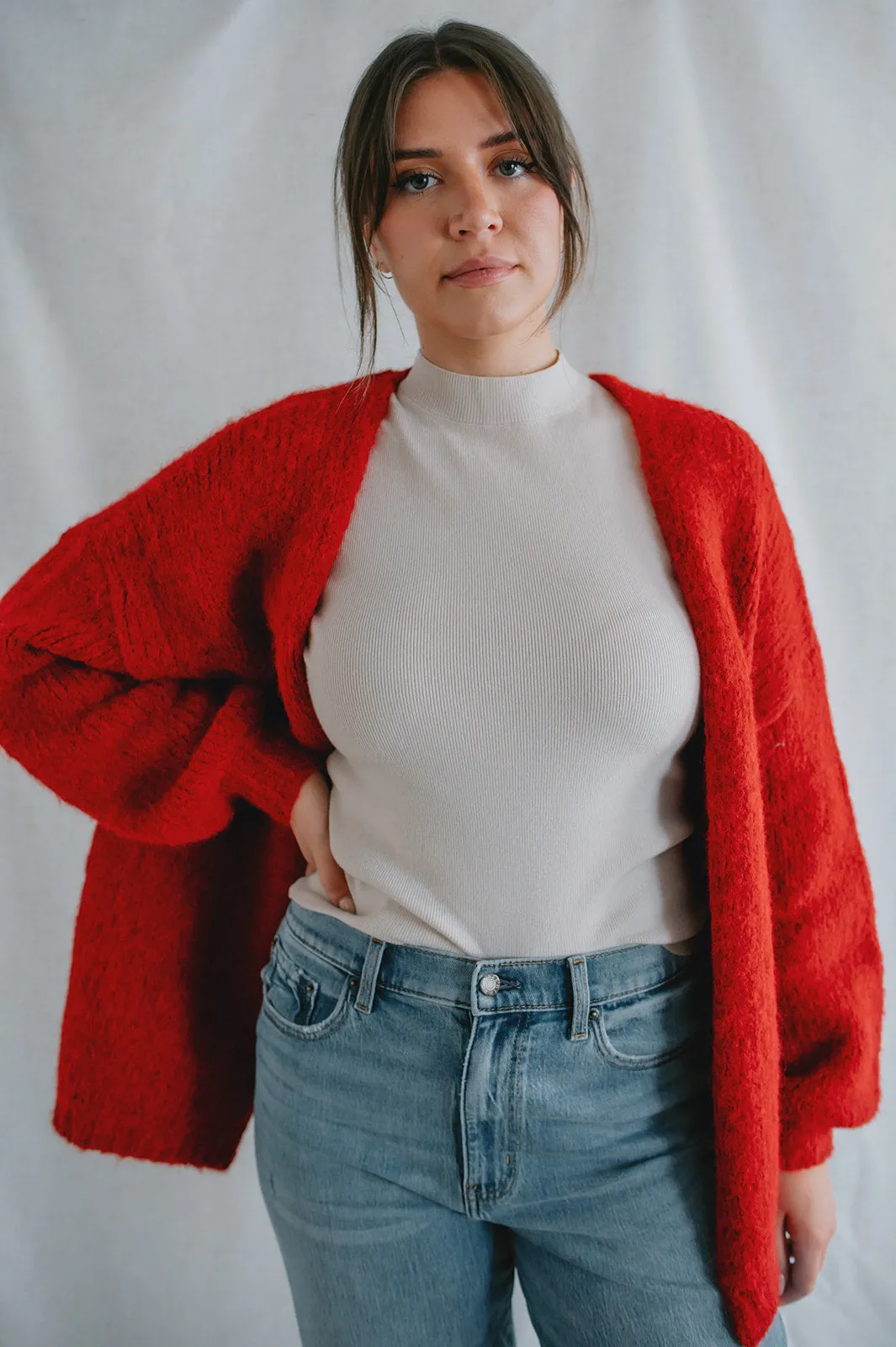 The Marlowe Cardigan - Taylor's Red