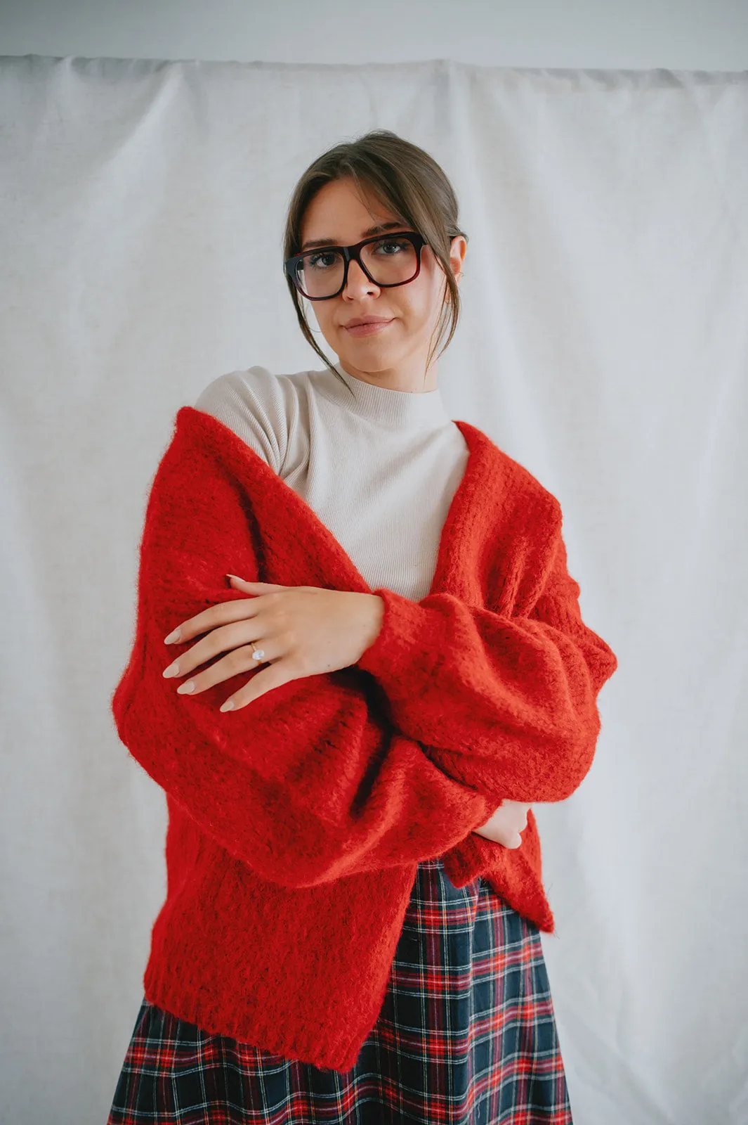 The Marlowe Cardigan - Taylor's Red