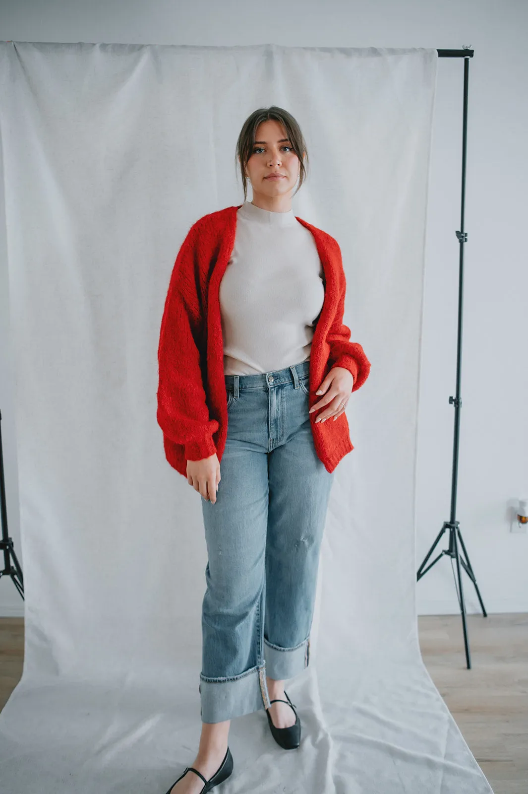 The Marlowe Cardigan - Taylor's Red
