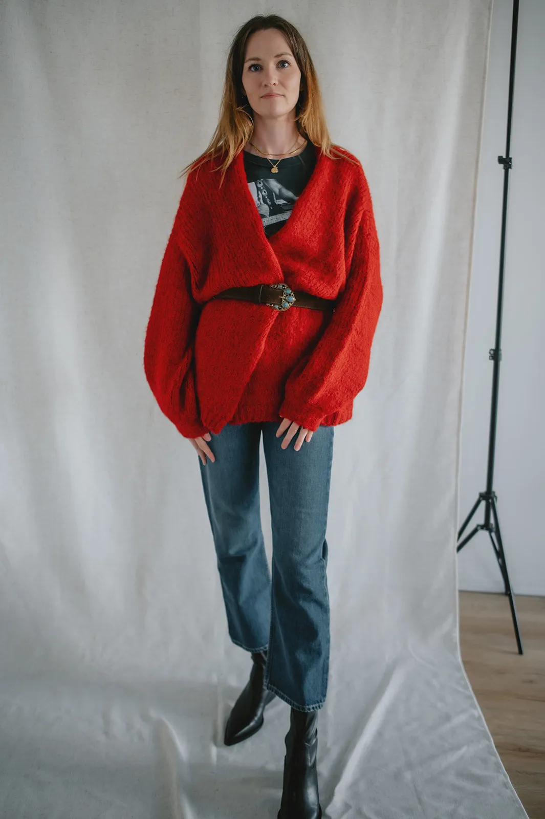 The Marlowe Cardigan - Taylor's Red
