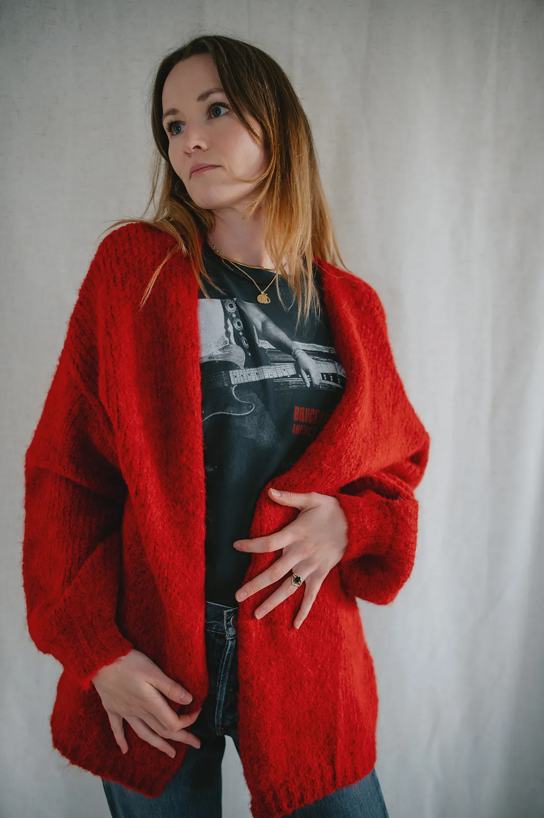 The Marlowe Cardigan - Taylor's Red