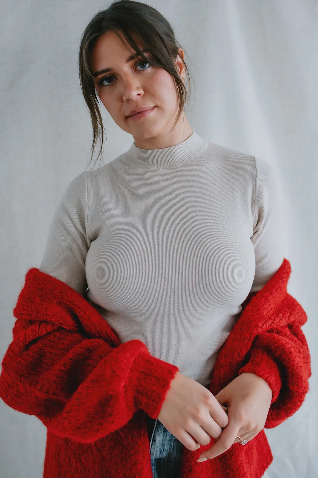 The Marlowe Cardigan - Taylor's Red