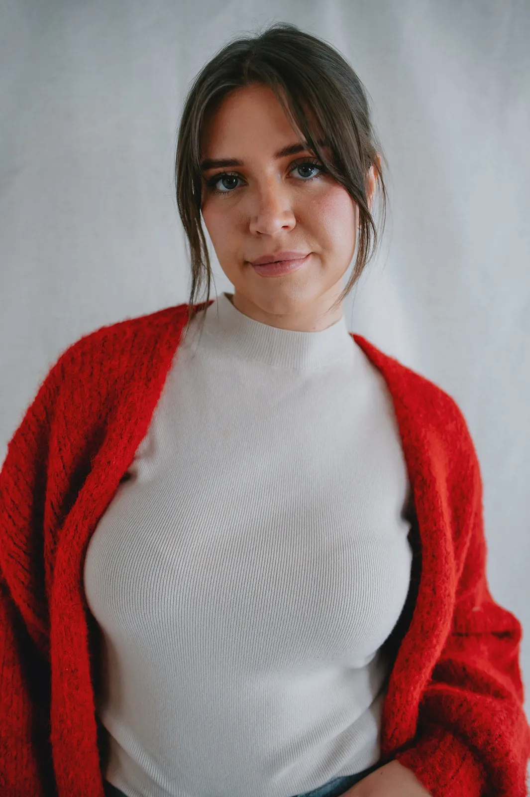 The Marlowe Cardigan - Taylor's Red