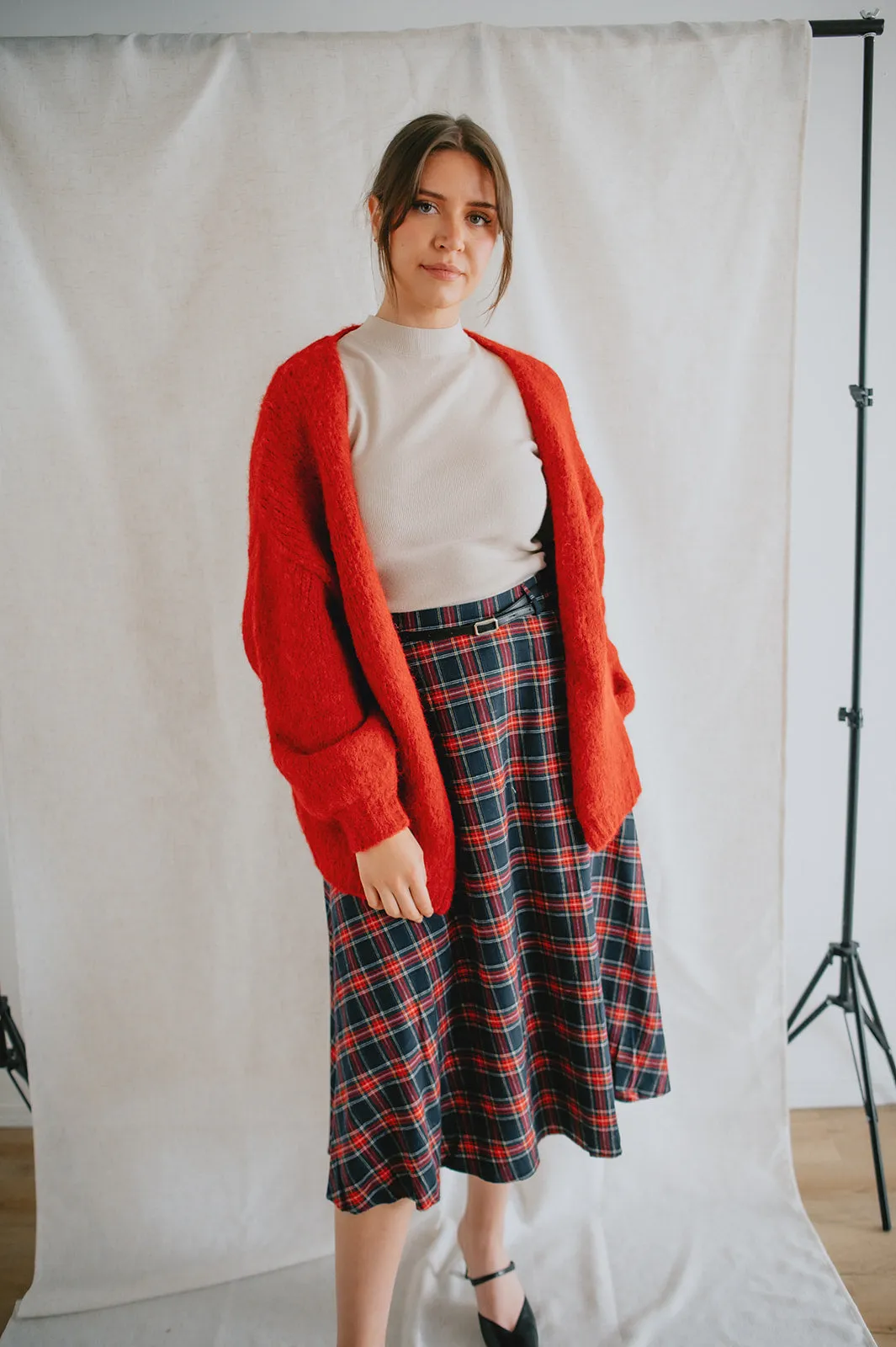 The Marlowe Cardigan - Taylor's Red