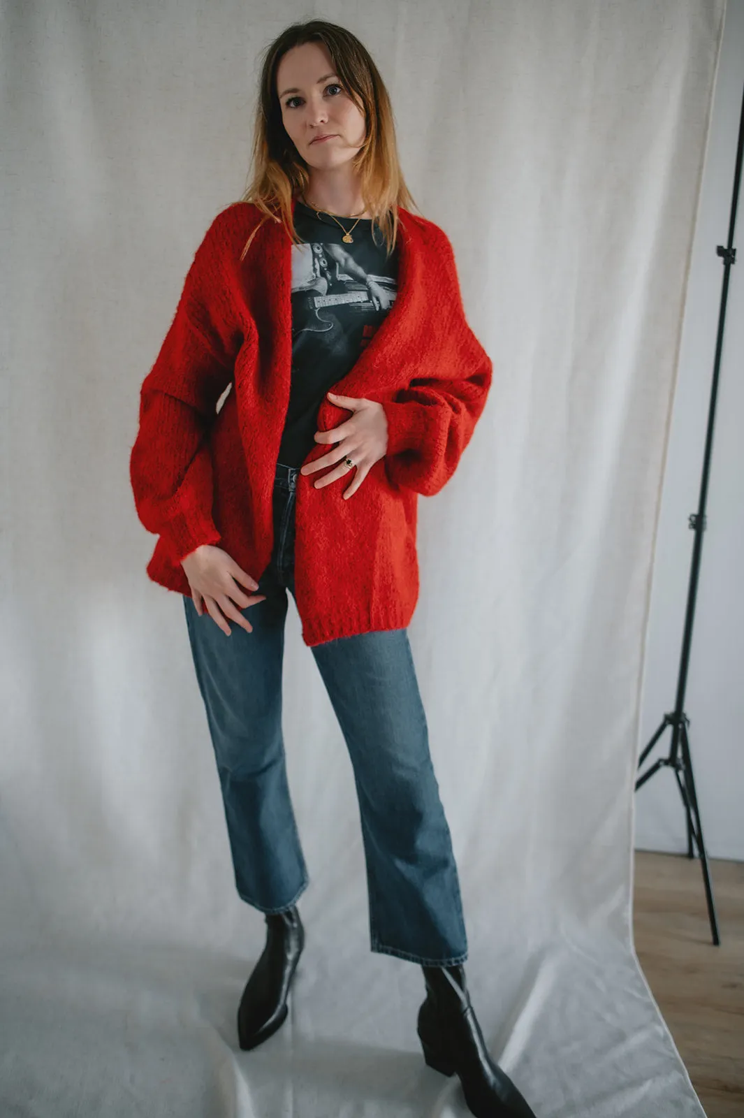 The Marlowe Cardigan - Taylor's Red