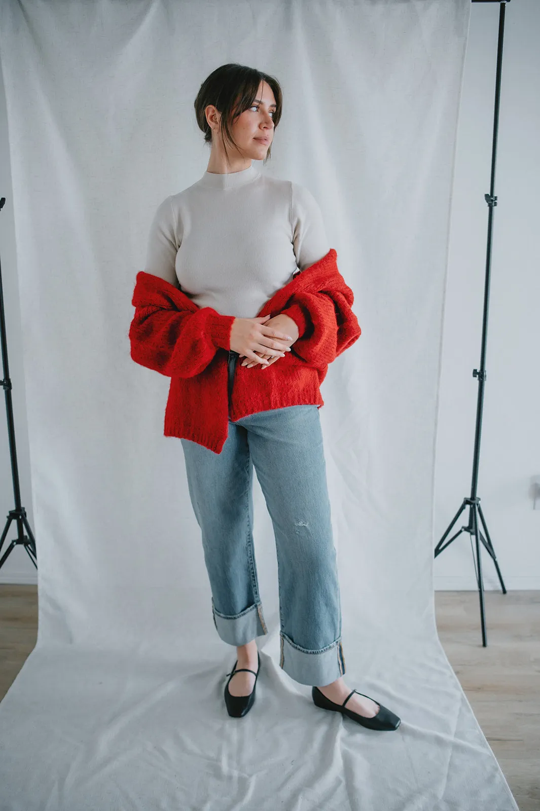 The Marlowe Cardigan - Taylor's Red