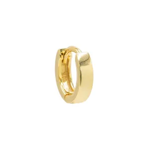 Tiny Wide Solid Huggie Earring