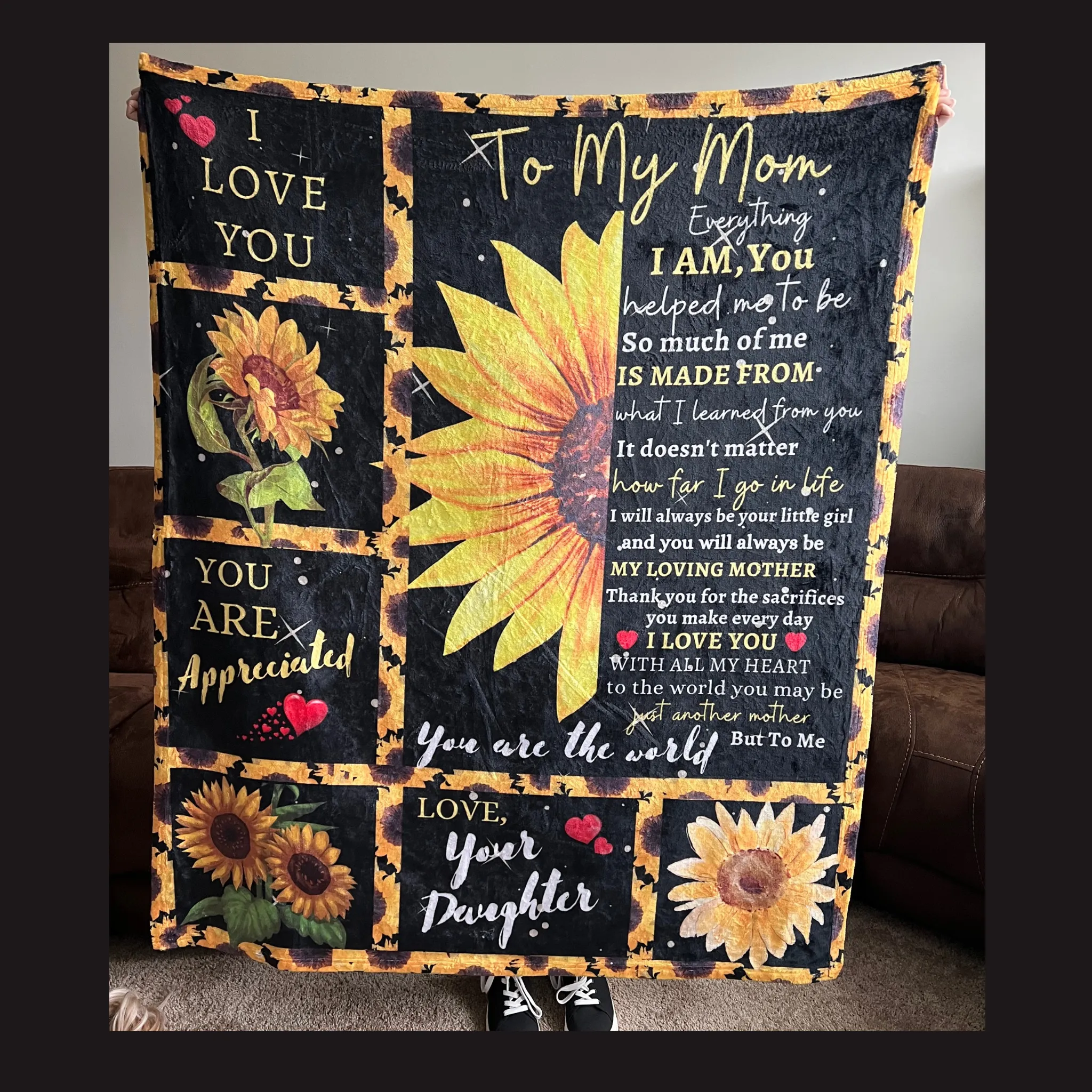To My Mom Comfy Cozy Plush Fleece Blanket 50x60