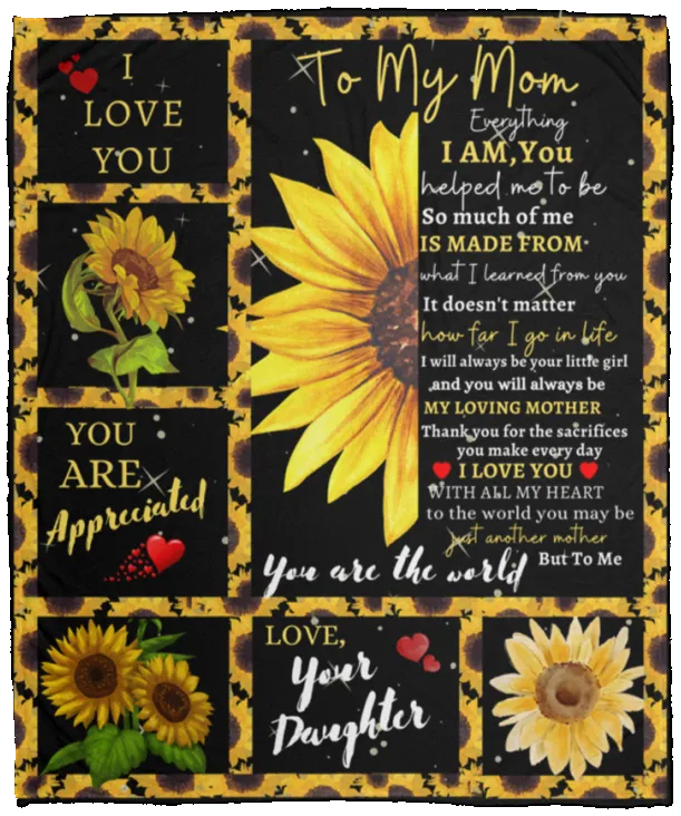 To My Mom Comfy Cozy Plush Fleece Blanket 50x60